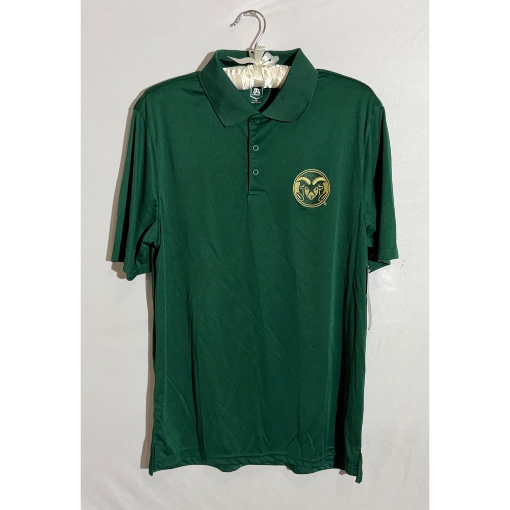 J-America NWT Colorado State Rams College Football Green Polo- Size Medium